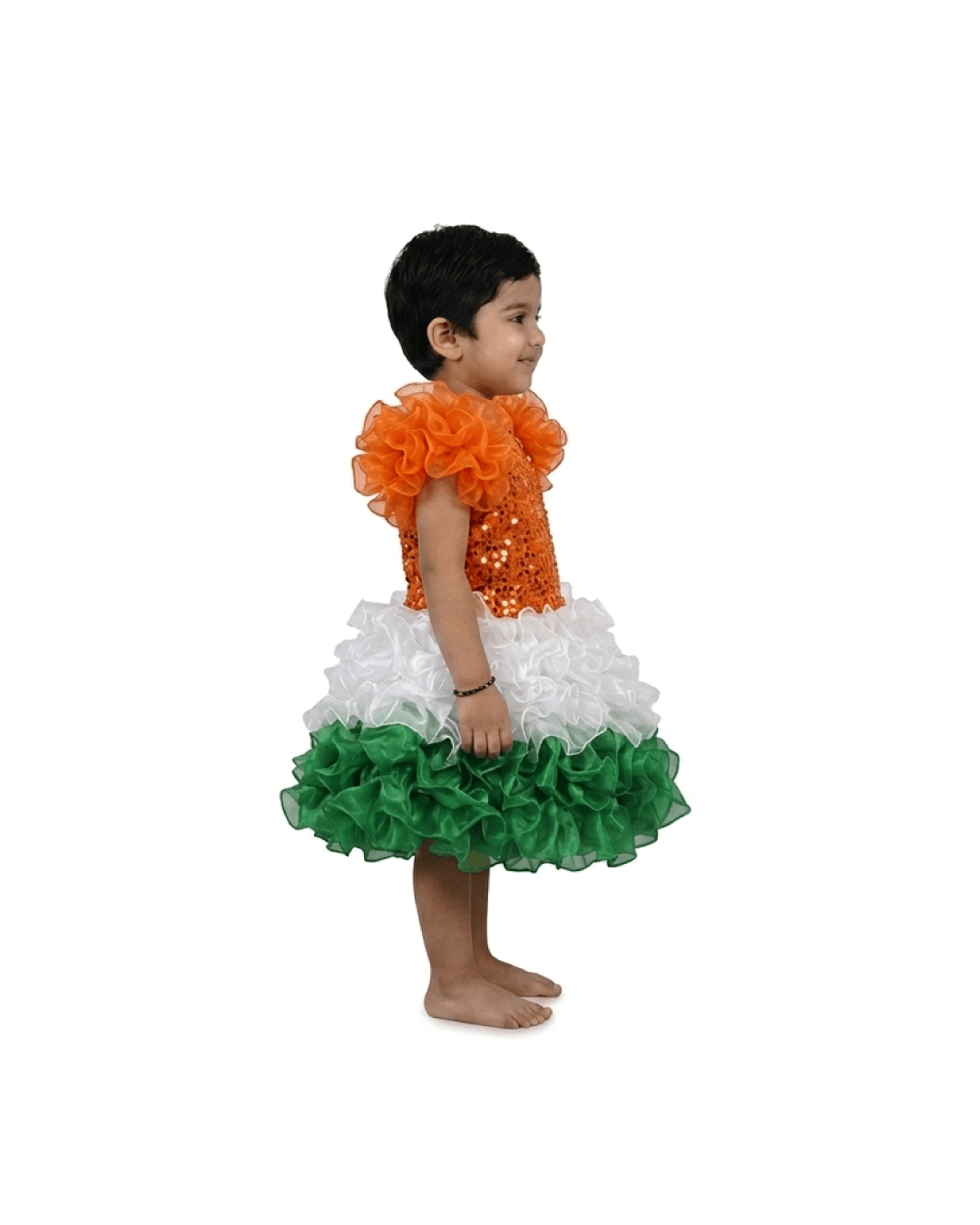 Tricolor Sequin Skirt Top Costume for Girls thumbnail 3