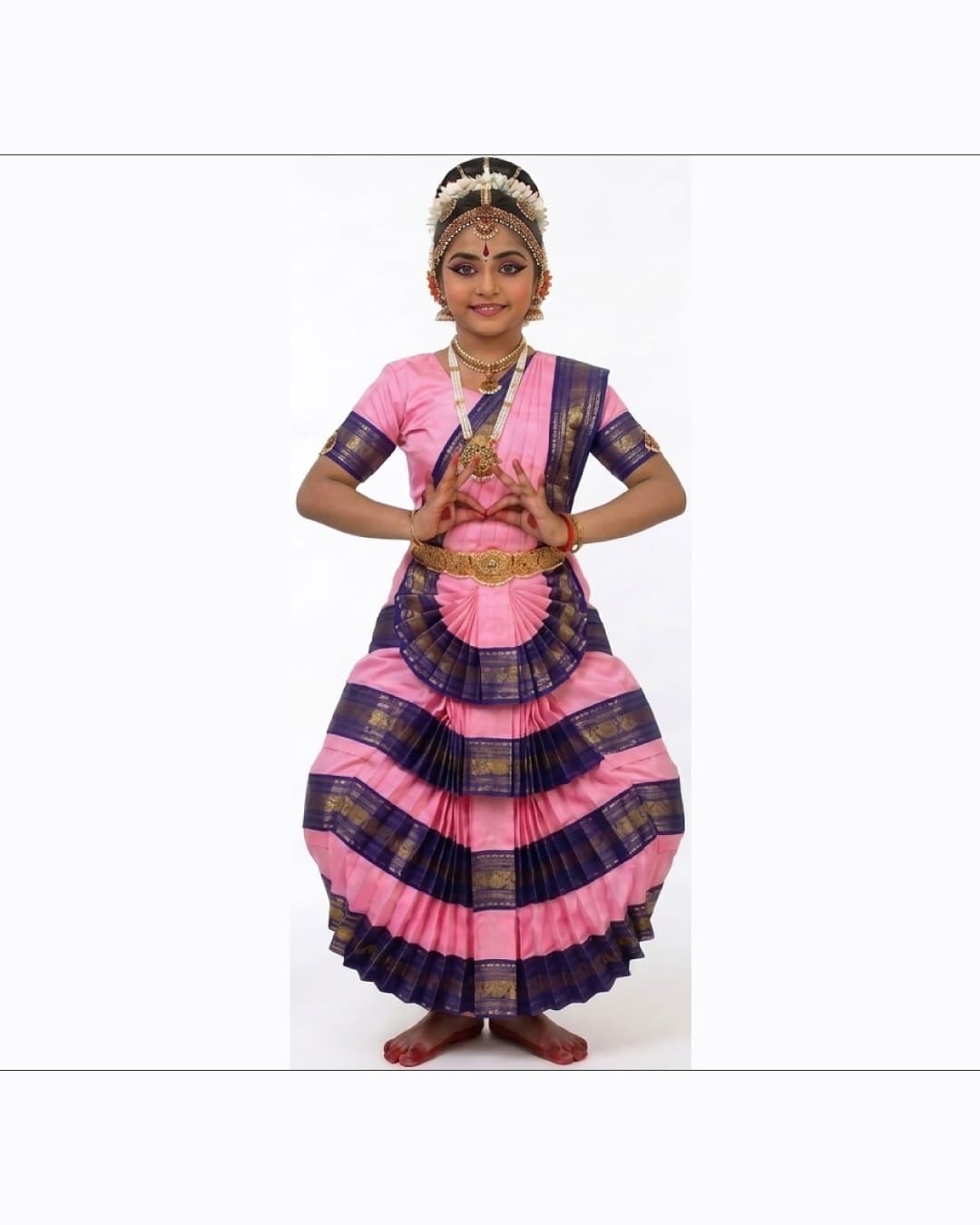 Bharatanatyam Baby Pink Fancy Dress