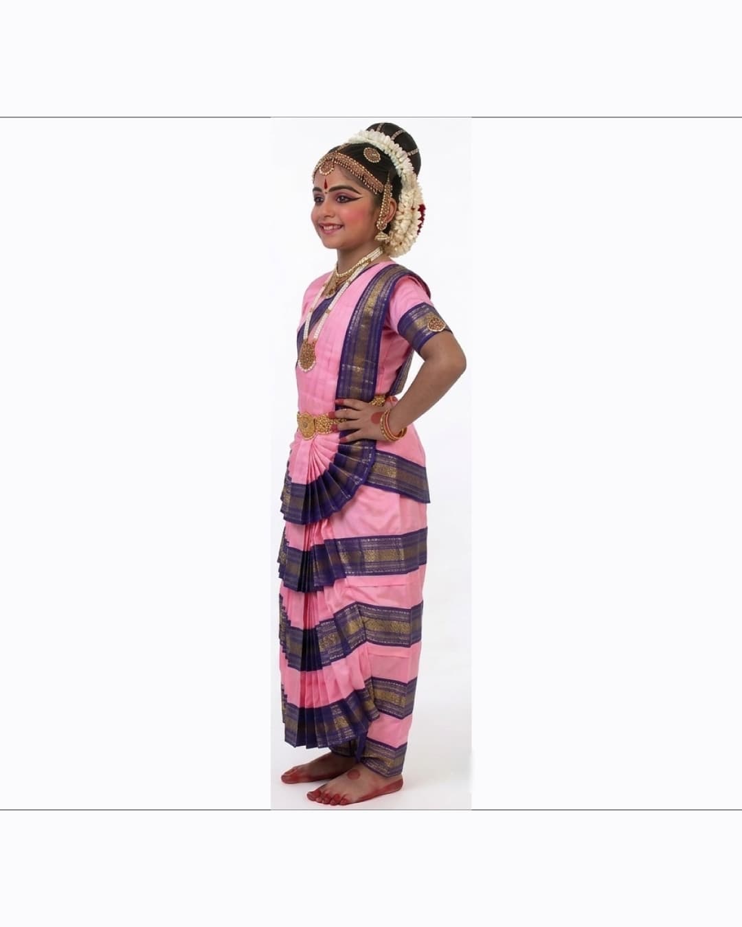 Bharatanatyam Baby Pink Fancy Dress thumbnail 2