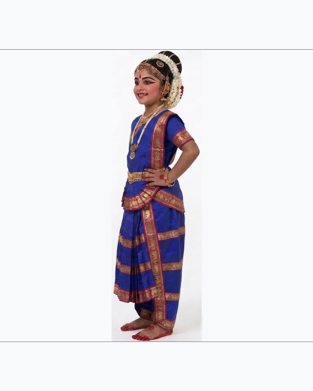 Bharatanatyam Blue Fancy Dress thumbnail 2