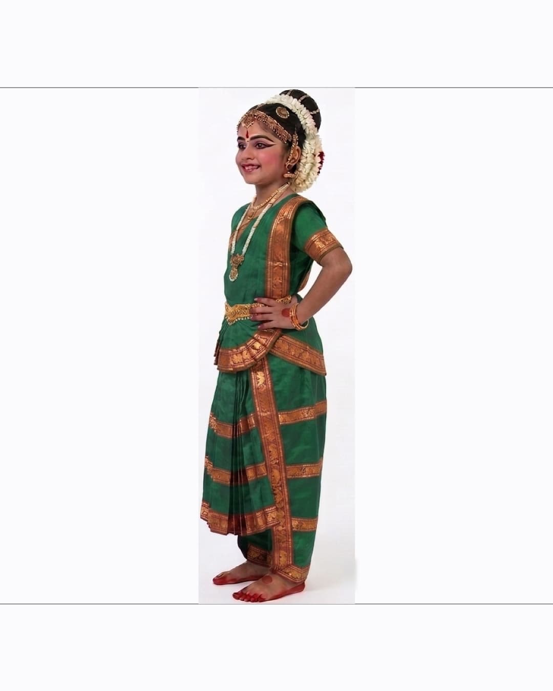 Bharatanatyam Green Fancy Dress thumbnail 2