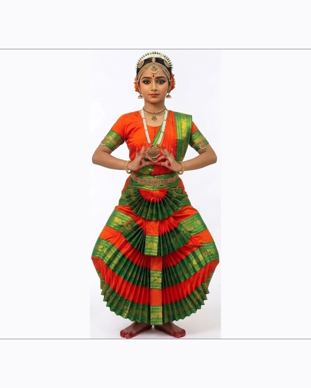Bharatanatyam Orange Heavy Fancy Dress
