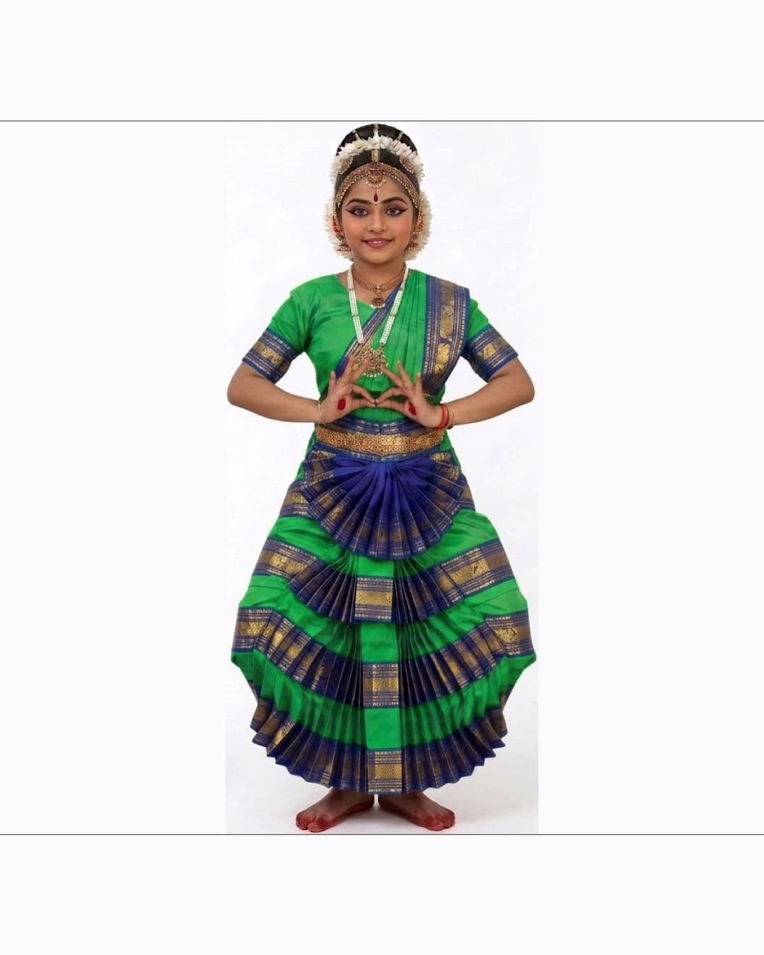 Bharatanatyam Parrot Green Heavy Fancy Dress