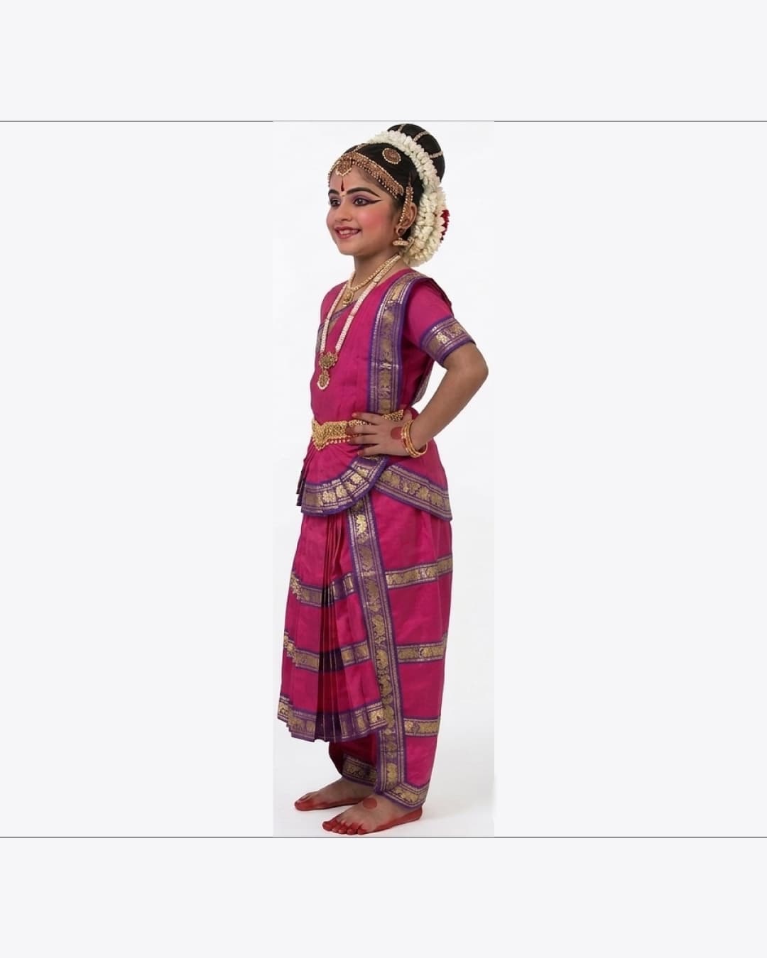Bharatanatyam Pink Fancy Dress thumbnail 2