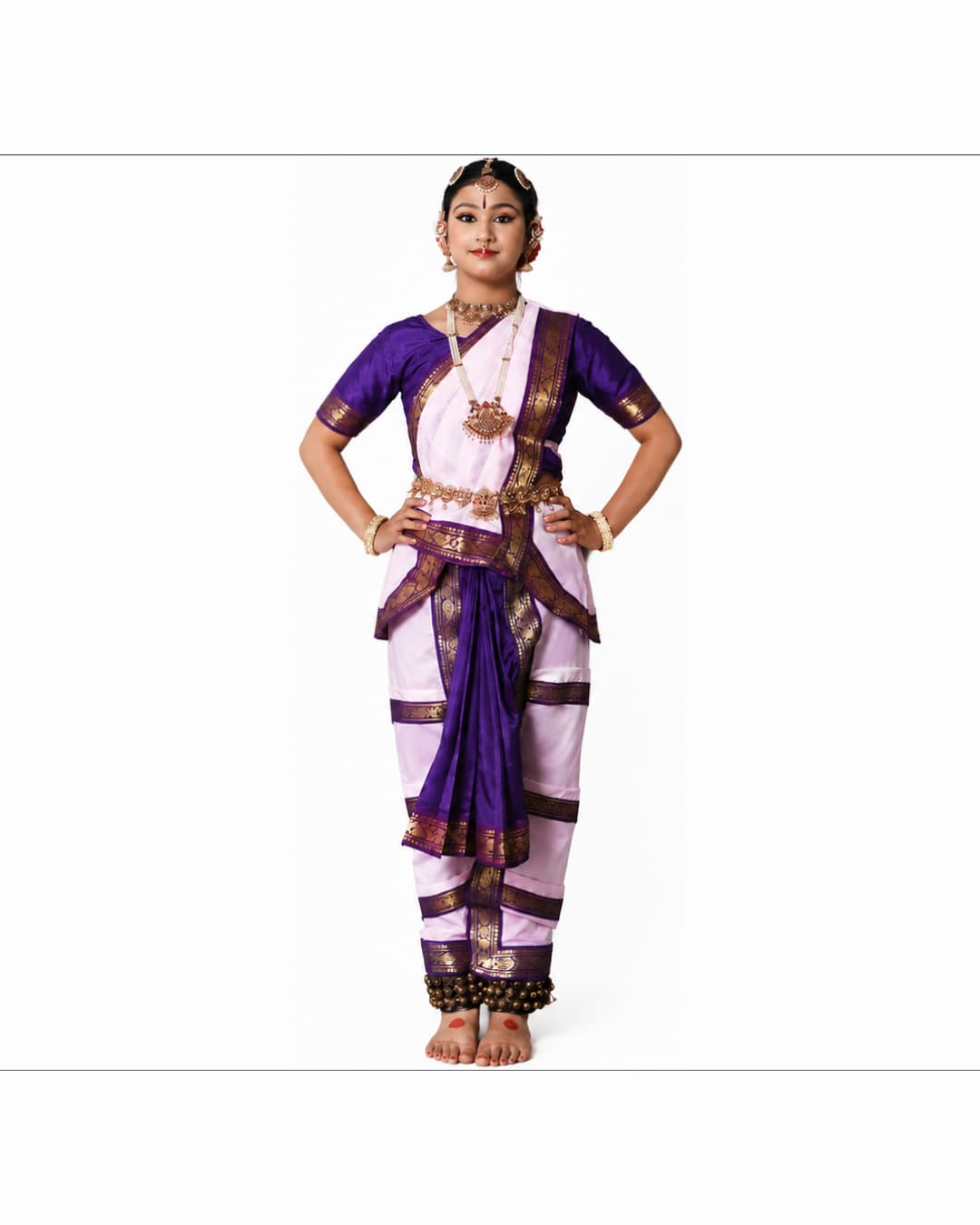 Bharatanatyam Pink Purple Heavy Fancy Dress
