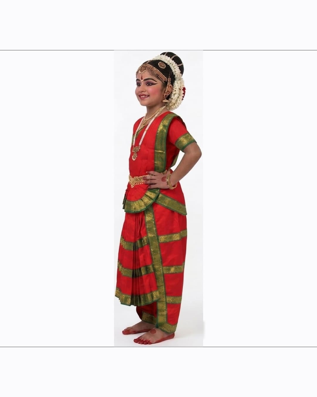 Bharatanatyam Red Fancy Dress thumbnail 2