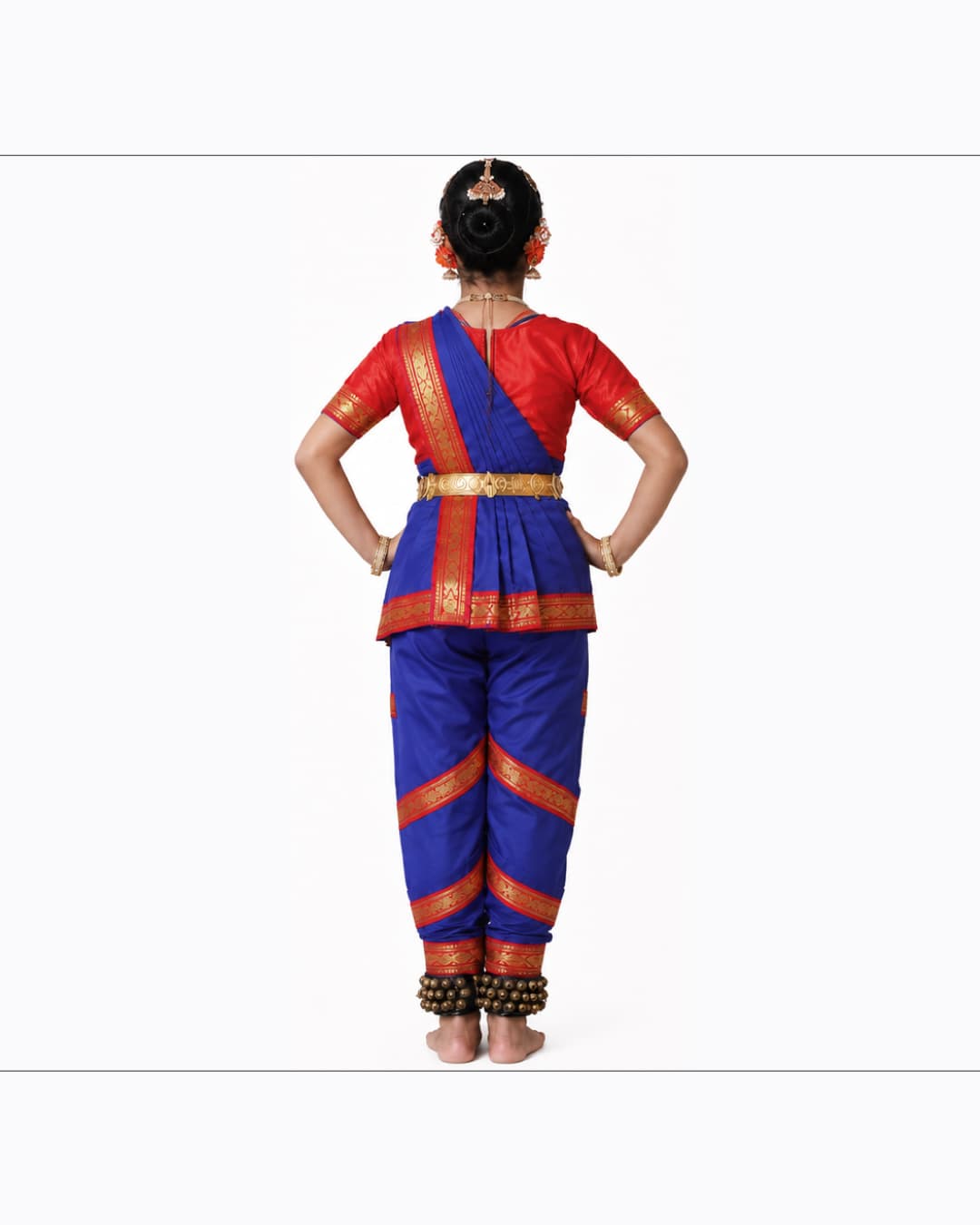 Bharatanatyam Red Blue Heavy Fancy Dress thumbnail 3
