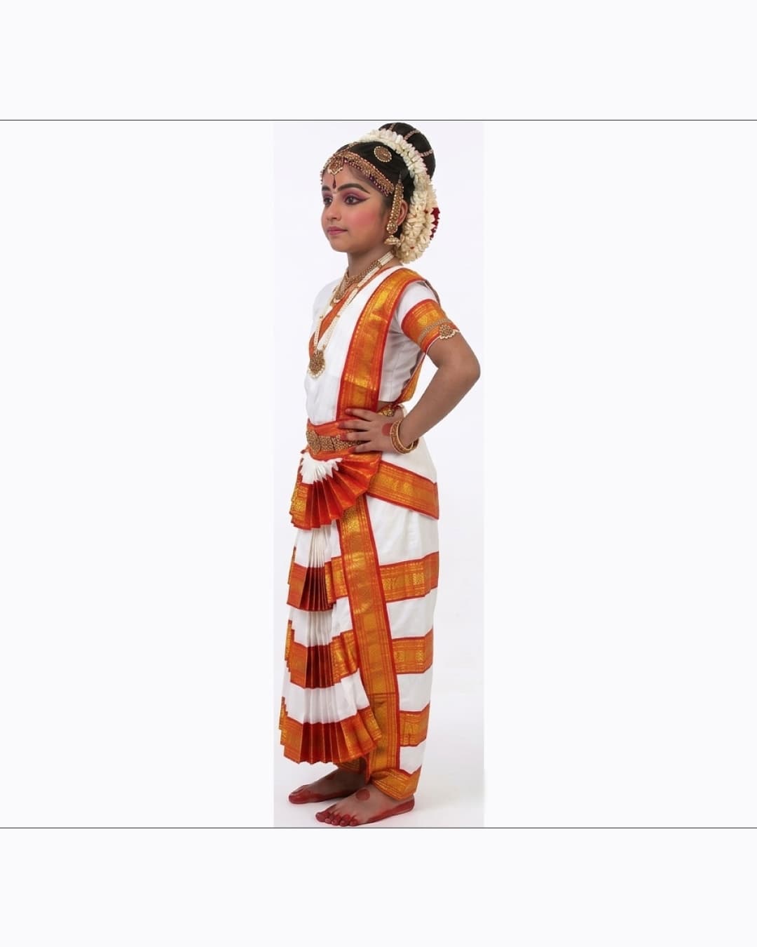 Bharatanatyam White Heavy Fancy Dress thumbnail 2